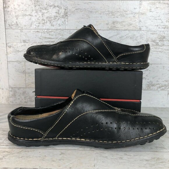 Born Concept Mules Flats Black‎ Leather Slip On Shoes WOMENS Size 6.5 / 37 GUC. - Picture 7 of 11